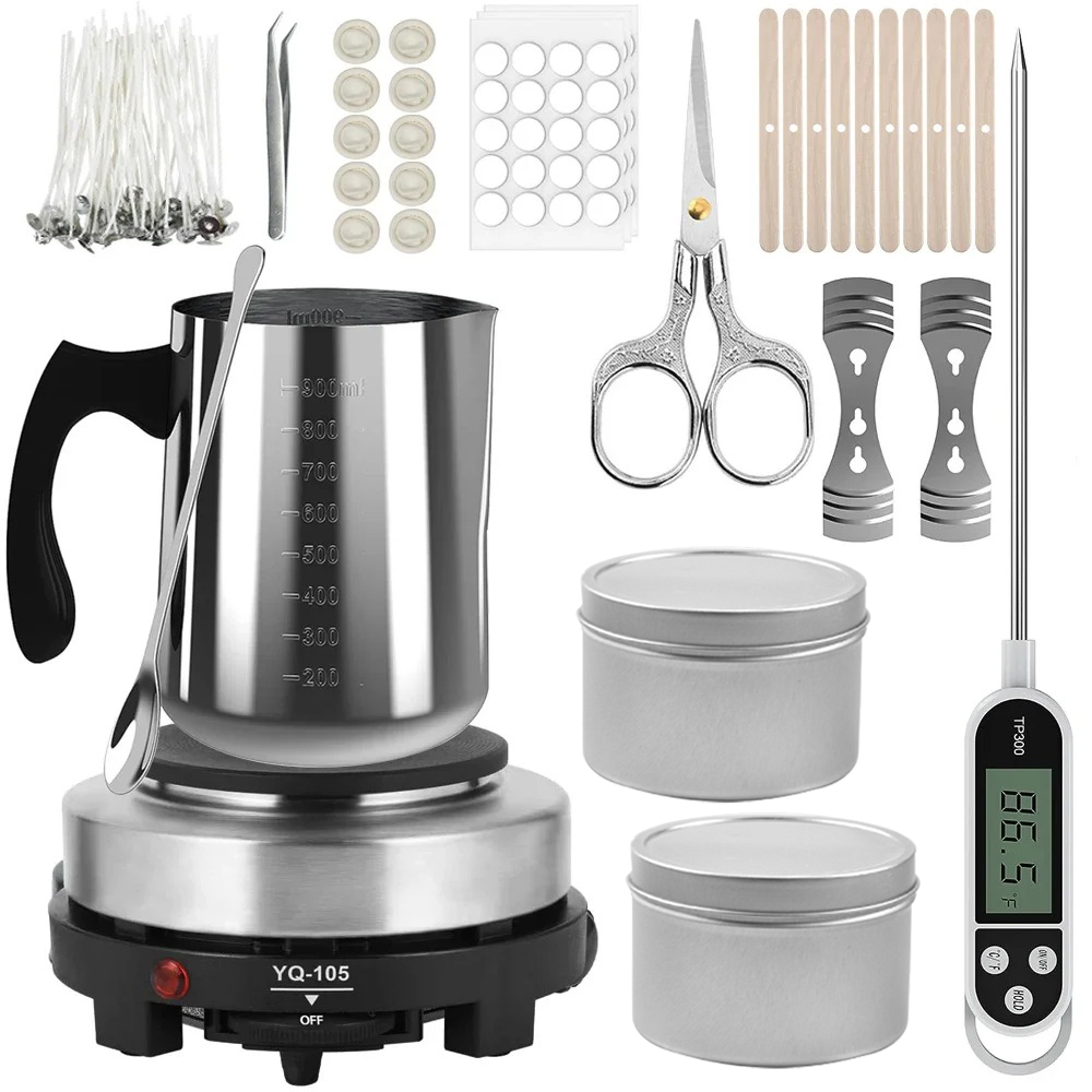 Candle Making Kit Diy - Pot verseur de bougies avec plaque