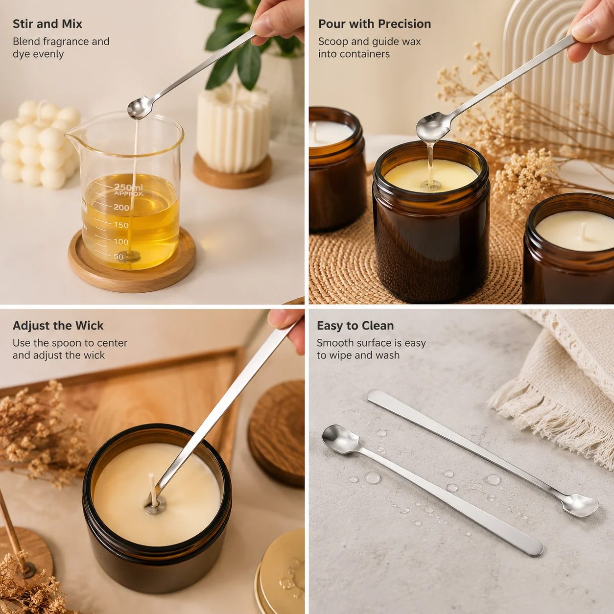 Ensemble de cuillères à bougie - Candle Making Kit Diy avis et prix